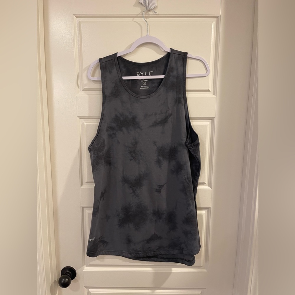 Bylt Basics Tie-Dye Wash Tank, Black/Gray, Tan/White, Men’s, L (both are large)